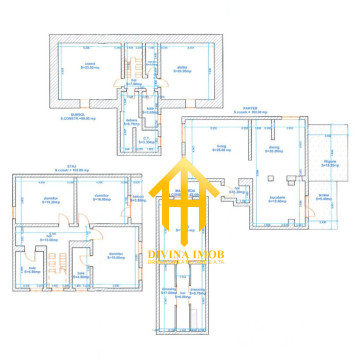 Casă individuală, 7 camere, Confort lux, Turnișor