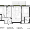 Apartament cu 3 camere, 73.6 mpu, Balcon 9.6 mp, Etaj 1