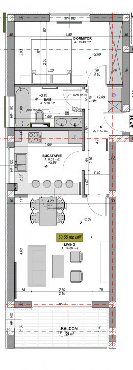 Apartament 2 camere, Mobilat/Utilat, Parter/2